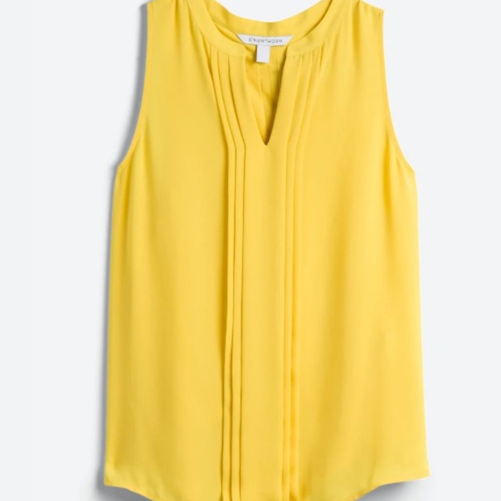 41 Hawthorn Breyson Pleat Detail Blouse - Yellow